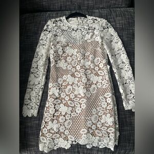 Self Portrait White Long Sleeve dress